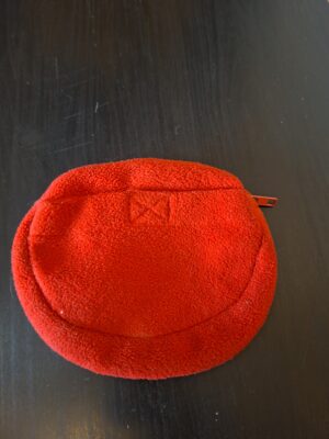 Pluche riemtasje rood ovaal