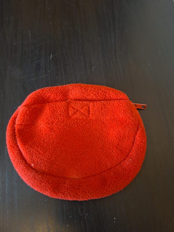 Pluche riemtasje rood ovaal