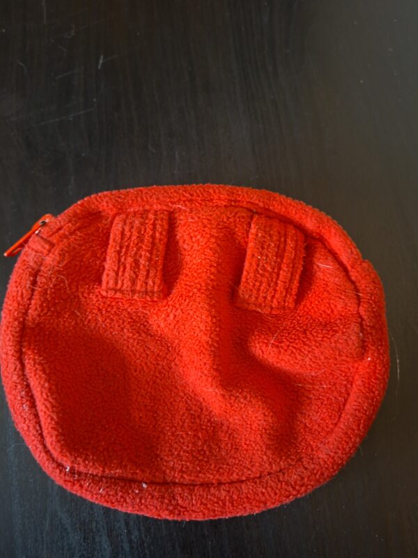 Pluche riemtasje rood ovaal