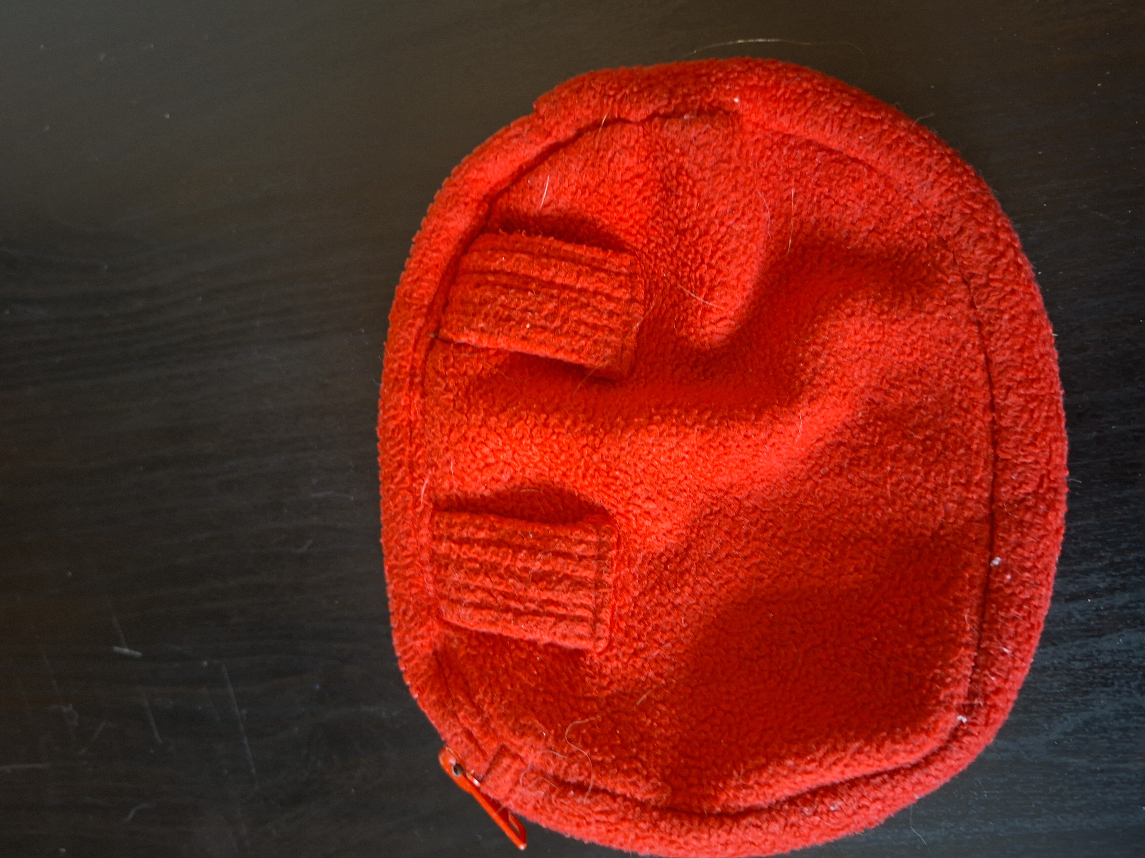 Pluche riemtasje rood ovaal