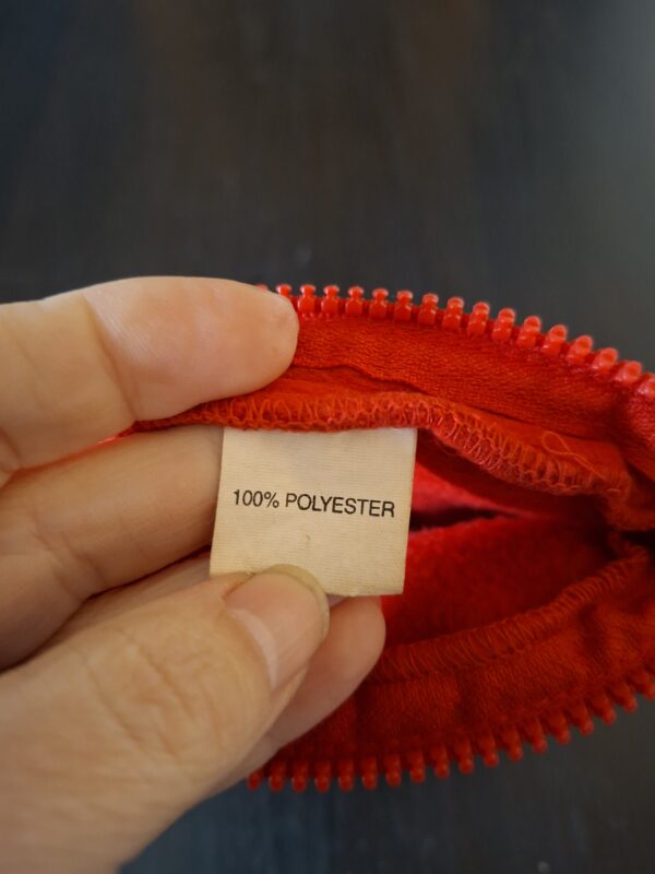 Pluche riemtasje rood ovaal