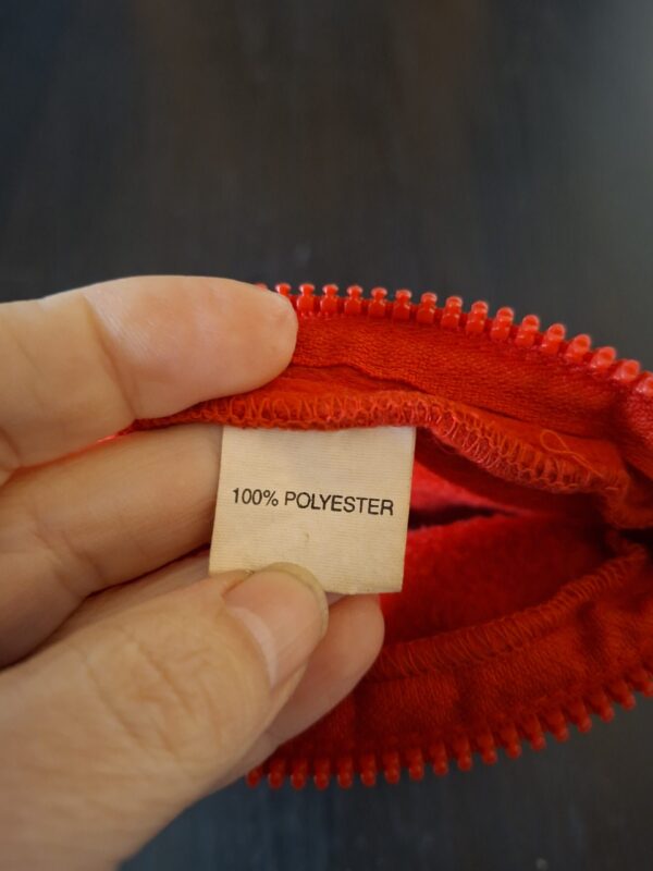 Pluche riemtasje rood ovaal