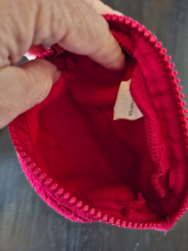 Pluche riemtasje rood ovaal