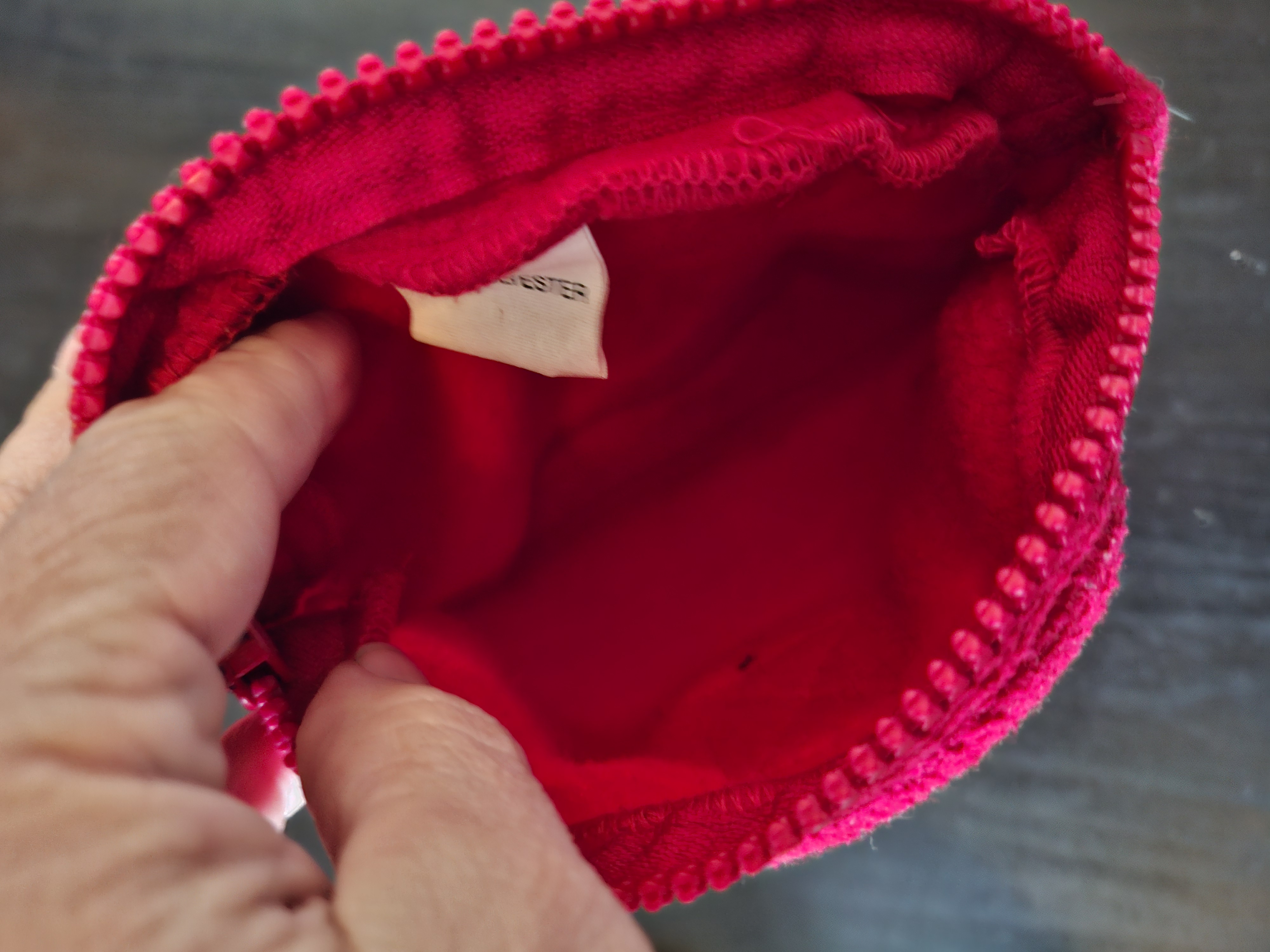 Pluche riemtasje rood ovaal