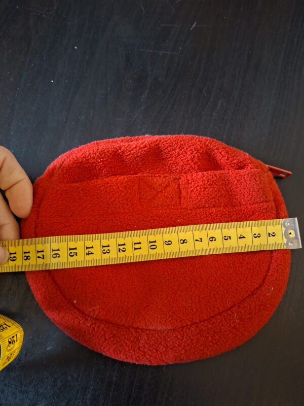 Pluche riemtasje rood ovaal