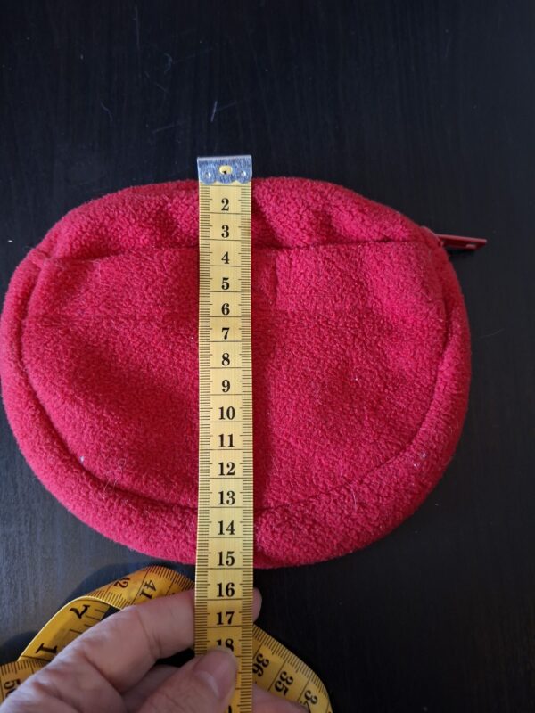 Pluche riemtasje rood ovaal