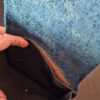 Leren riemtasje zwart blauw handgemaakt gesp-sluiting