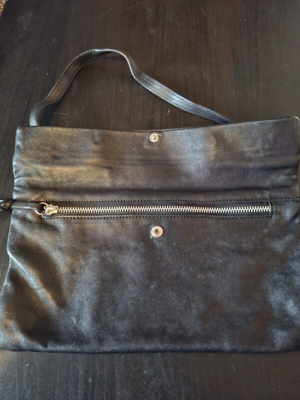Gianni Chiarini leren tas zwart washed Made in Italy