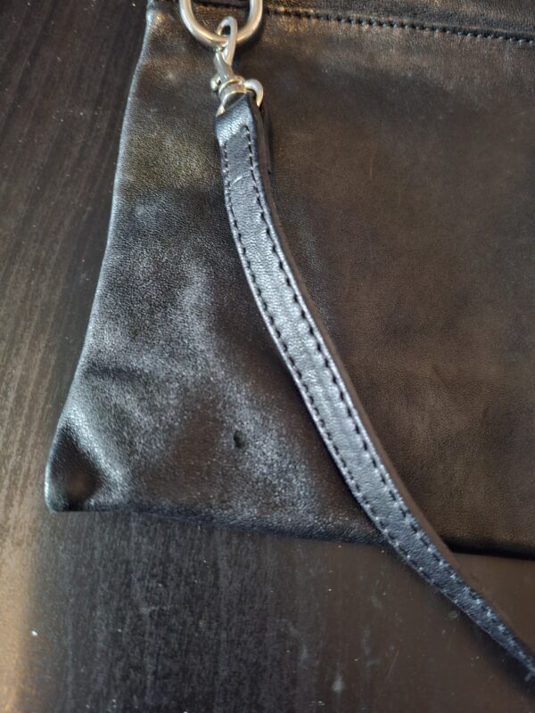 Gianni Chiarini leren tas zwart washed Made in Italy