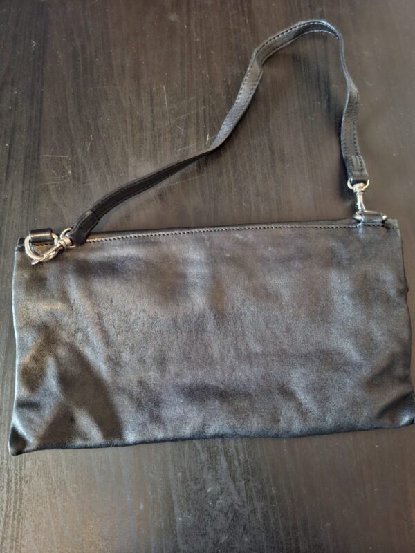 Gianni Chiarini leren tas zwart washed Made in Italy