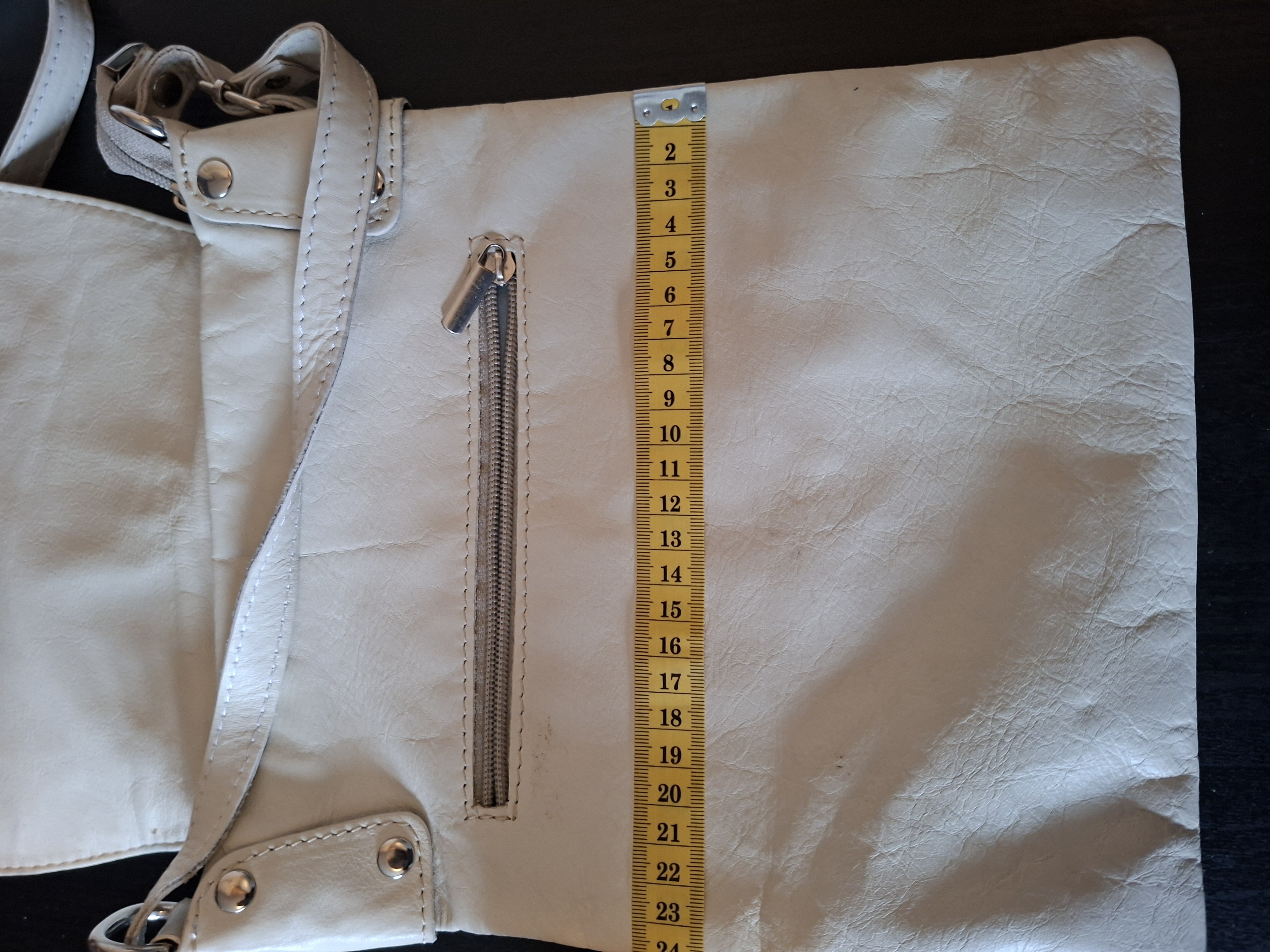 20260307_174504 Vera Pelle leren crossbody tas crème/beige Made in Italy