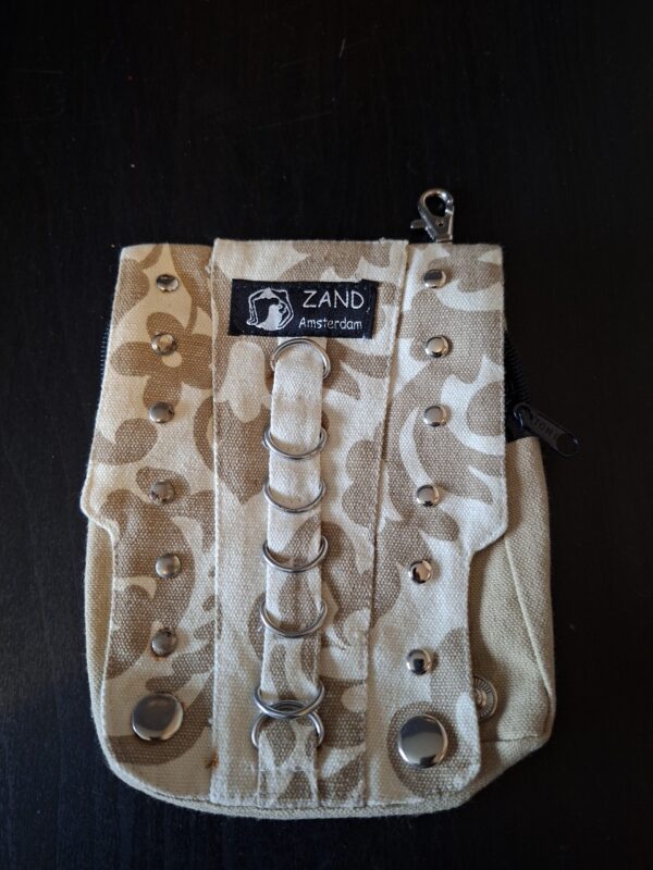 Zand Amsterdam riemtasje canvas beige bloemenprint