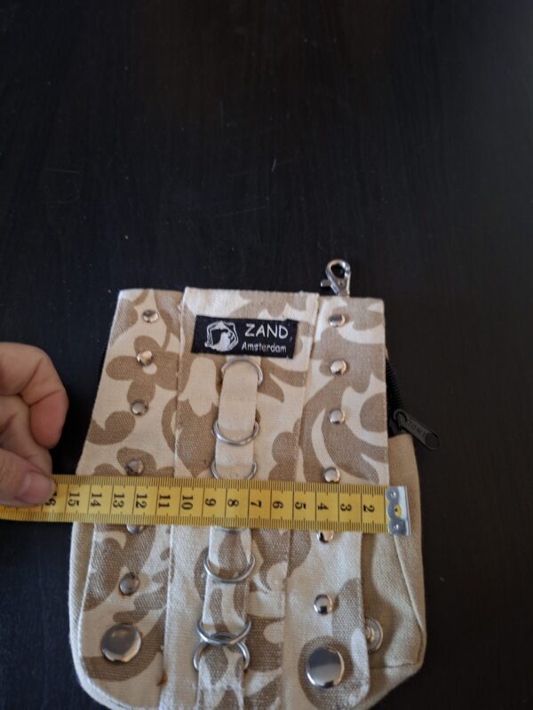 Zand Amsterdam riemtasje canvas beige bloemenprint