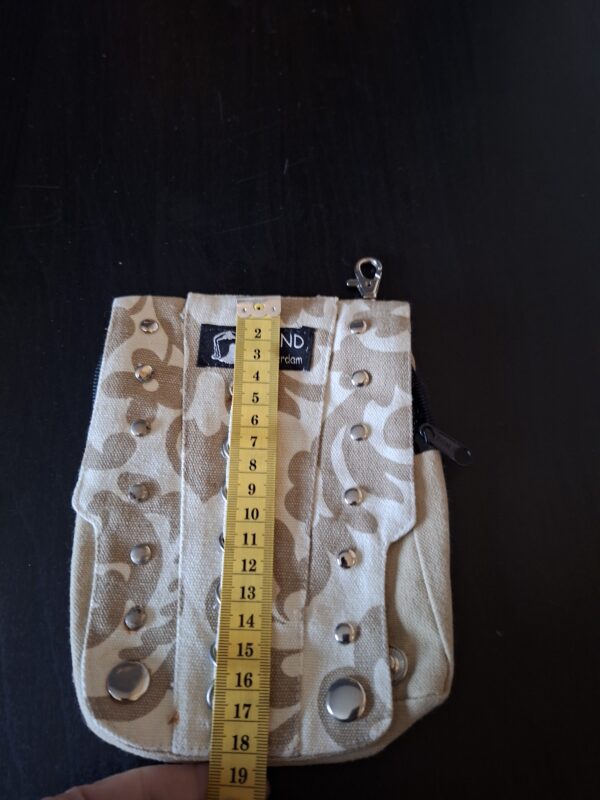 Zand Amsterdam riemtasje canvas beige bloemenprint