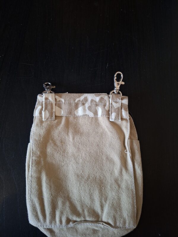 Zand Amsterdam riemtasje canvas beige bloemenprint