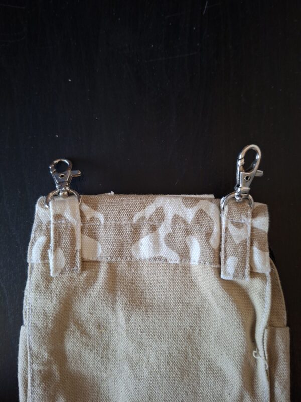 Zand Amsterdam riemtasje canvas beige bloemenprint