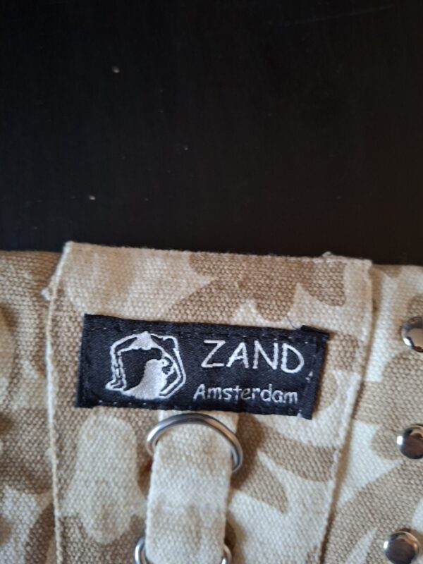 Zand Amsterdam riemtasje canvas beige bloemenprint