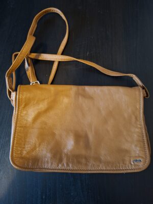 Berba crossbody tas cognac leer