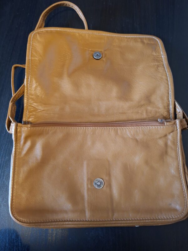 Berba crossbody tas cognac leer