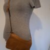 Berba crossbody tas cognac leer