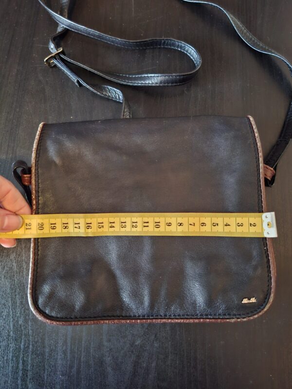 Berba leren handtas cognac/donkerbruin compact 20x18 cm