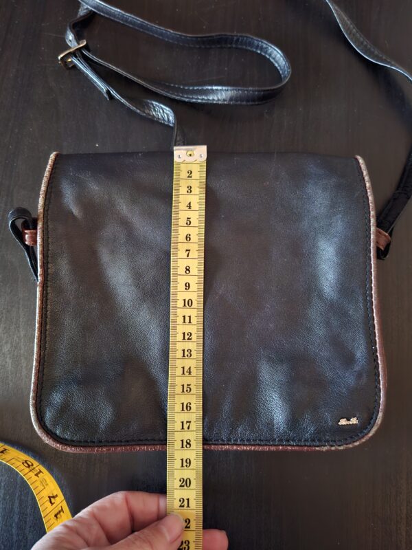 Berba leren handtas cognac/donkerbruin compact 20x18 cm