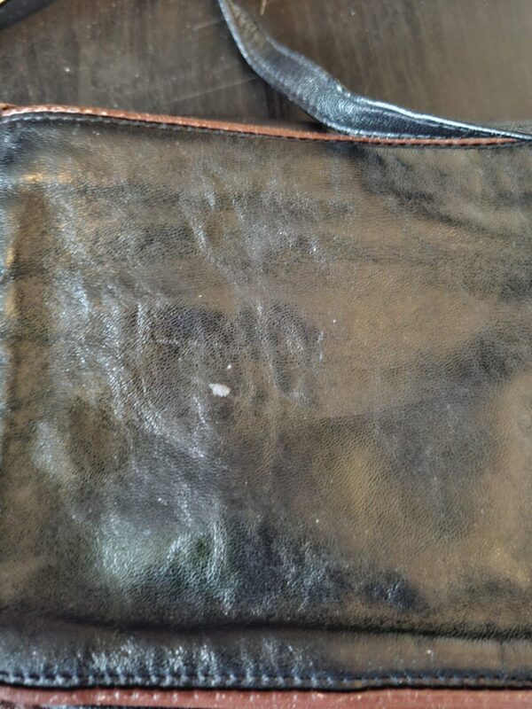 Berba leren handtas cognac/donkerbruin compact 20x18 cm