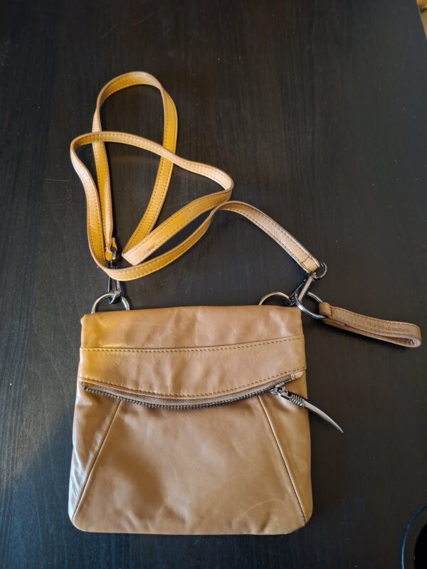 Sarah Pacini leren crossbody tas camel cognac