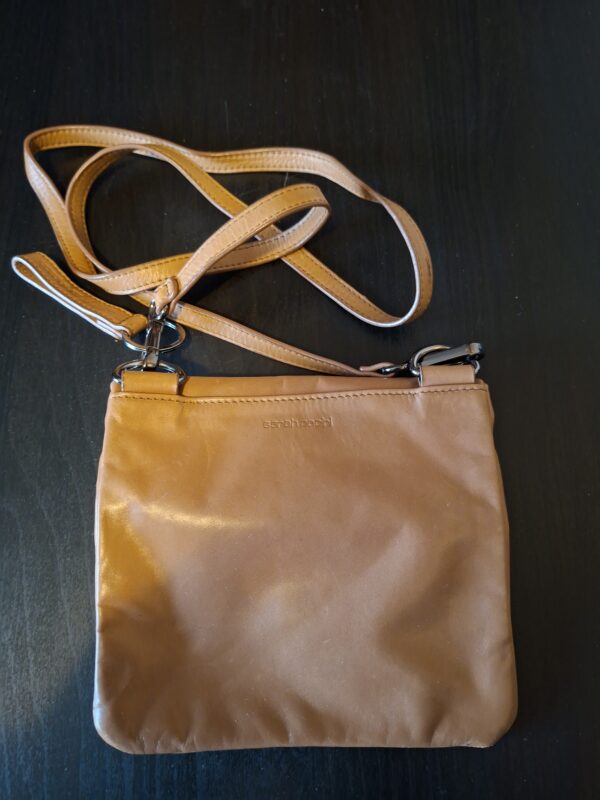 Sarah Pacini leren crossbody tas camel cognac