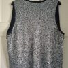 Costes pailletten gilet zwart zilver maat XL (ook L/M)