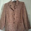 Sixth Sense C&A tweed blazer beige/rood maat M