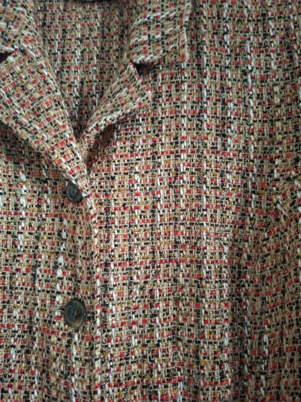 Sixth Sense C&A tweed blazer beige/rood maat M