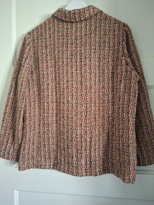 Sixth Sense C&A tweed blazer beige/rood maat M