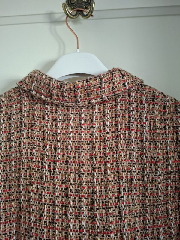 Sixth Sense C&A tweed blazer beige/rood maat M