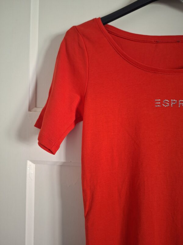 Esprit T-shirt rood strass logo maat M