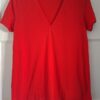 Rood T-shirt dubbele V-hals maat S/M