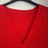 Rood T-shirt dubbele V-hals maat S/M