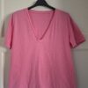 Roze T-shirt diepe V-hals maat S/M