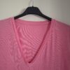 Roze T-shirt diepe V-hals maat S/M