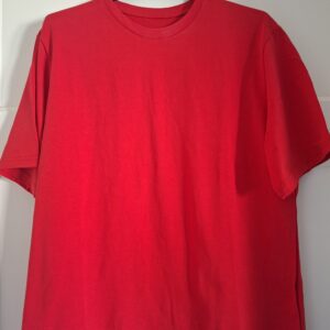 Rood basic t-shirt ruime maat 38 geen merk