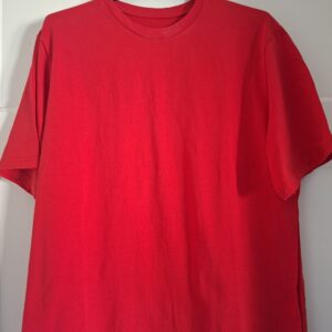 Rood T-shirt ronde hals oversized maat S/M