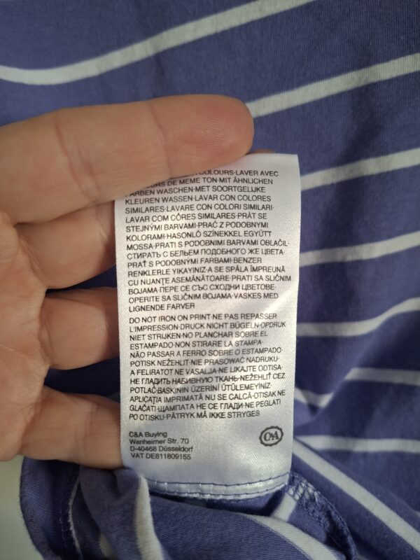 C&A The Basics t-shirt lila wit gestreept maat S