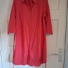 Lange blouse rood gestreept met strikbandjes maat M