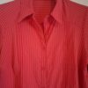 Lange blouse rood gestreept met strikbandjes maat M