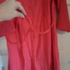 Lange blouse rood gestreept met strikbandjes maat M