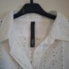 10DAYS Amsterdam broderie blouse-jasje wit/grijs maat M
