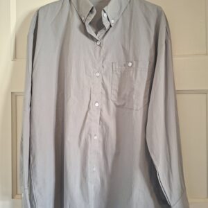 Lichtgrijs overhemd button-down lange mouwen maat L/XL