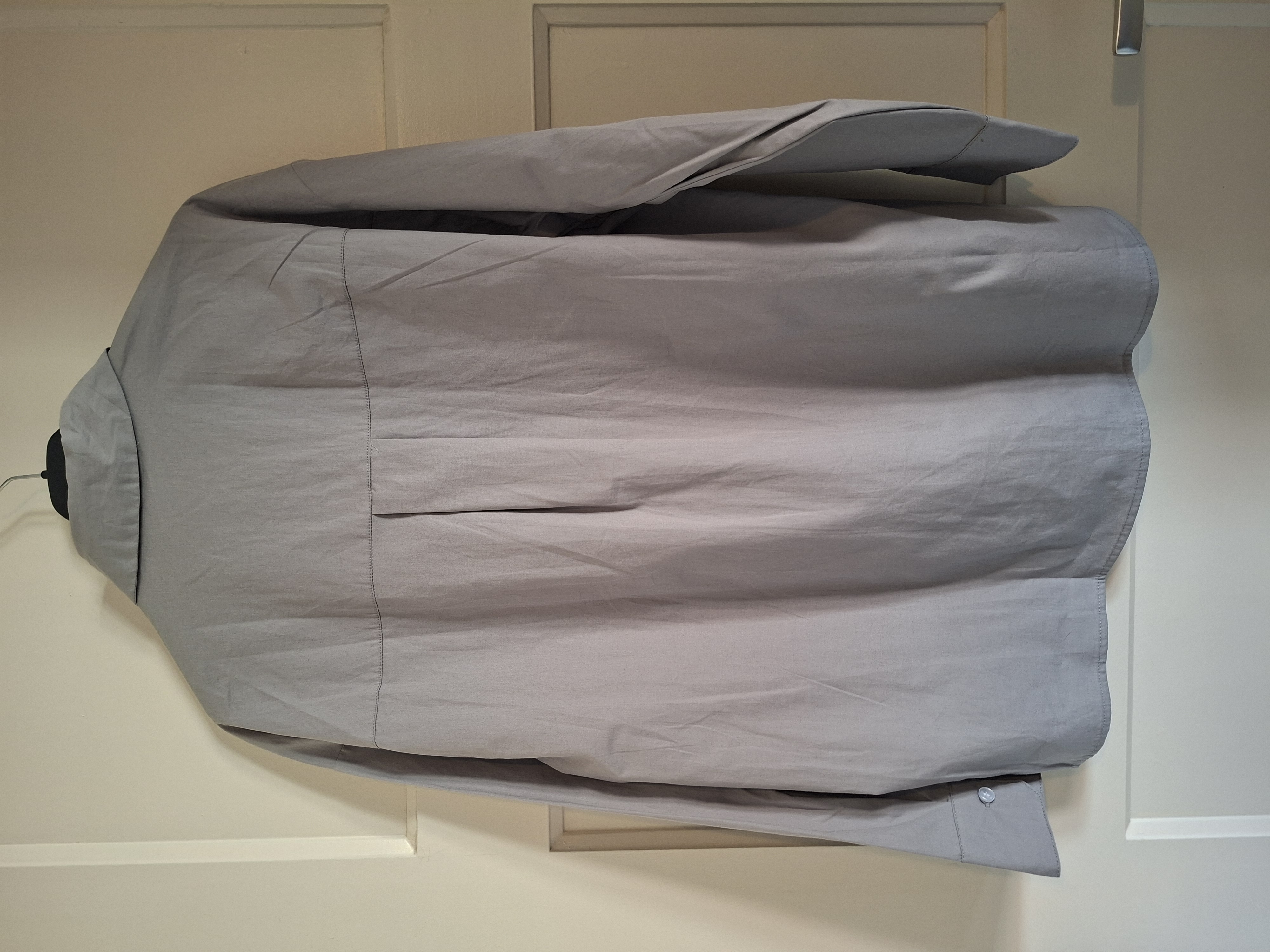 Lichtgrijs overhemd button-down lange mouwen maat L/XL