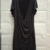 20260314_131856 Miss Etam wikkel-stijl jurk - Zwart met witte stippen - Maat XXL