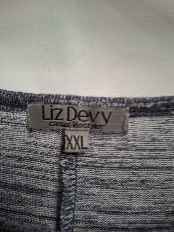 Liz Devy Casual Lifestyle jurk - Blauw-grijs gemêleerd - Maat XXL